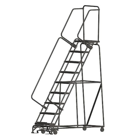 Ballymore 123 in H Steel Rolling Ladder, 9 Steps, 450 lb Load Capacity WA093214P