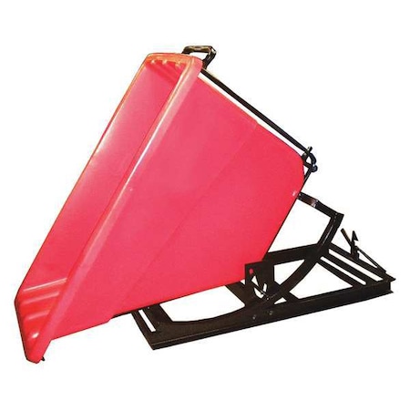 Zoro Select Self Dumping Hopper, 750 lb., Poly, Red SD 5/8 RED