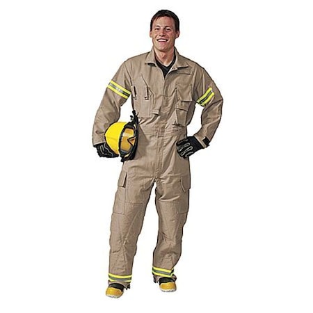 Fire-Dex Extrication Coverall, M Tall, Lime/Silver WCXFRC-TAN M TALL | Zoro