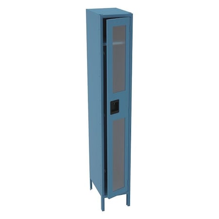 Tennsco Wardrobe Locker, 12 in W, 18 in D, 78 in H, (1) Tier, (1) Wide, Blue CSL-121872-1 ACCENT