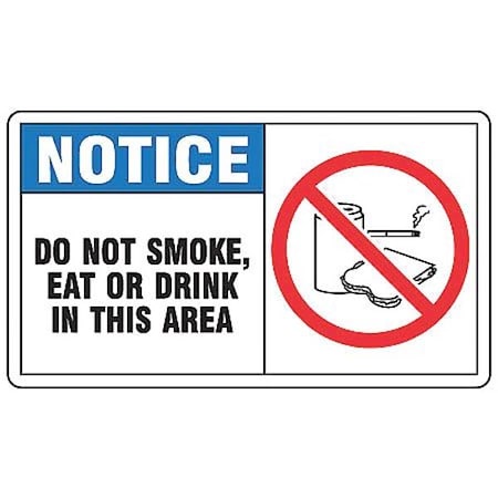 Accuform Notice Sign, 7" H, 10" W, Rectangle, English, MSMK823VA MSMK823VA