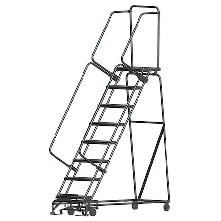 Ballymore 113 in H Steel Rolling Ladder, 8 Steps, 450 lb Load Capacity WA083214G