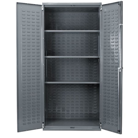 Akro-Mils Heavy Duty Bin Cabinet, 36" W, 78" H, 24" D, 0 Bins AC36243AS