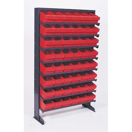 Quantum Storage Systems Steel Pick Rack, 36 in W x 60 in H x 12 in D, 8 Shelves, Gray QPRS601BL