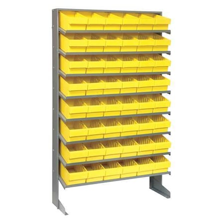 Quantum Storage Systems Steel Pick Rack, 36 in W x 60 in H x 12 in D, 8 Shelves, Gray QPRS601YL