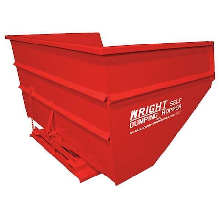 Zoro Select Self Dumping Hopper, 6000 lb., Red 40099 RED