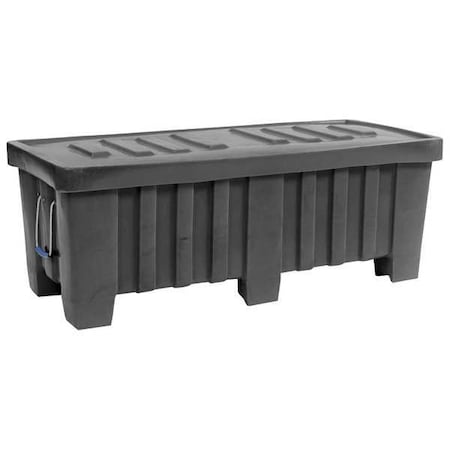 Myton Industries Bulk Container 18 cu ft Volume Cap., 44 in L, 44 in W, 23 in H, Plastic, Black MTG-2BLACK