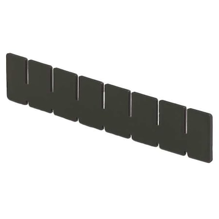 Lewisbins Plastic Divider, Black, 9 5/8 in L, 2 in H DV1025 XL
