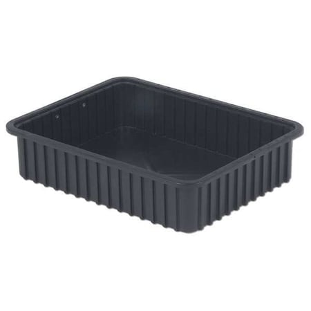 Lewisbins Polyethylene, Divider Box, Black, 22 3/8 in L, 5 in H DC3050 XL