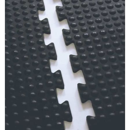 Crown Matting Technologies Interlocking Antifatigue Mat, Rubber, 28" W x 32" L, 1/2 in Thick YF SC34BK