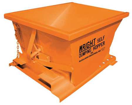 ZORO SELECT Self Dumping Hopper, 4000 lb., Orange 2577 ORANGE