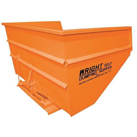 Zoro Select Self Dumping Hopper, 6000 lb., Orange 40099 ORANGE