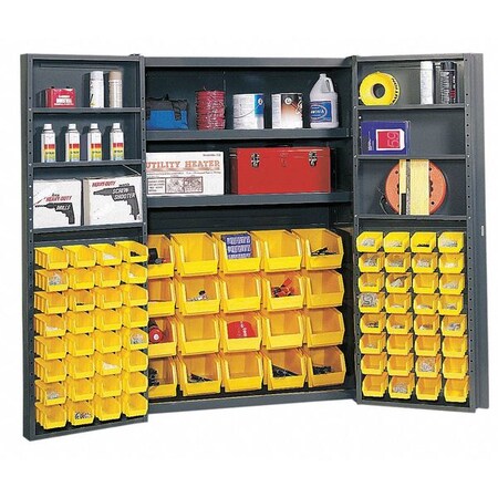 Edsal Bin Shelving, 48 in W, 72 in H, 24 in D BC4804G