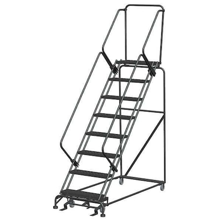Ballymore 113 in H Steel Stock Picking Rolling Ladder, 8 Steps, 450 lb Load Capacity SW832P