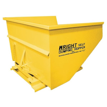 Zoro Select Self Dumping Hopper, 5000 lb., Yellow 26077 YELLOW