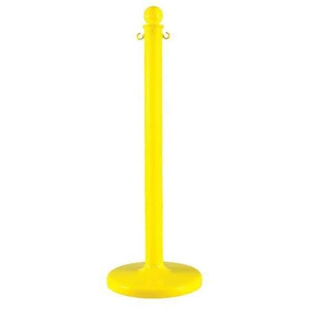 Zoro Select 2.5" Diameter Plastic Stanchion - Yellow, 40 in Height, 6 pk 96402-6