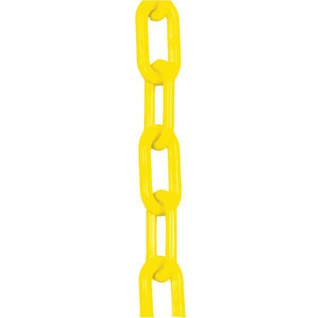 Zoro Select Plastic Chain, Yellow, 100 ft Length, Gloss 30002-100