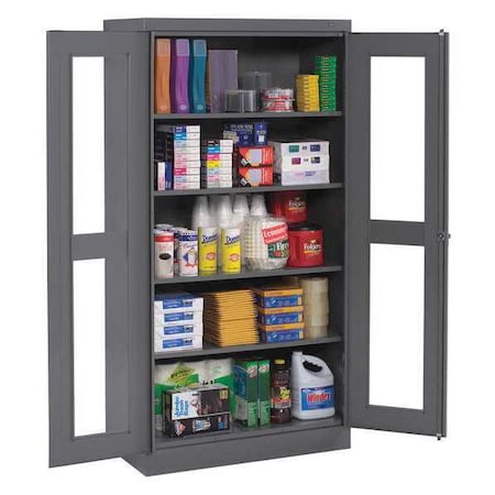 Tennsco Shelving Storage Cabinet, 72 in H, 36 in W, Medium Gray, 0 Drawers CVD1470 MED GREY