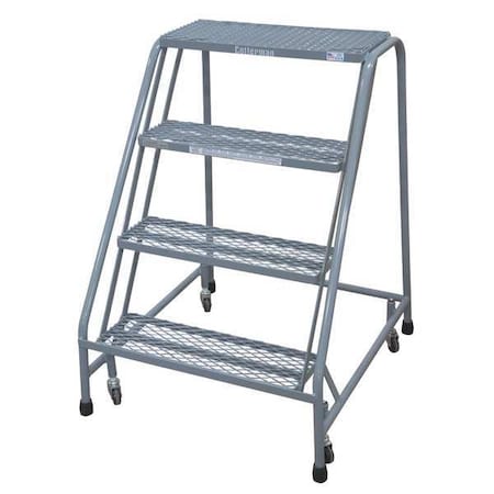 Cotterman 3.3 ft H Steel Rolling Ladder, 4 Steps, 450 lb Load Capacity 1004N2630A1E10B3C1P6