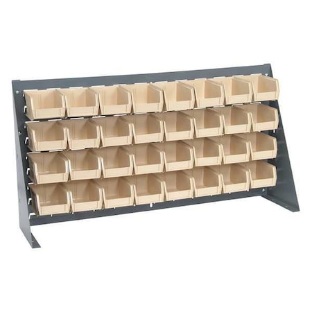 Quantum Storage Systems Steel Louvered Bench Rack, 1/4 in D x 20 in H x 36 in W, Gray QBR-3619-210-32IV