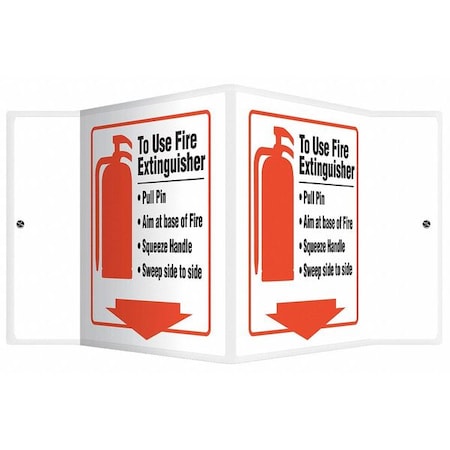 Accuform Fire Extinguisher Sign, 6X8-1/2", PS PSP615