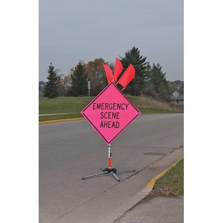 Eastern Metal Signs And Safety Flagger Ahead Traffic Sign, 36 in H, 36 ...