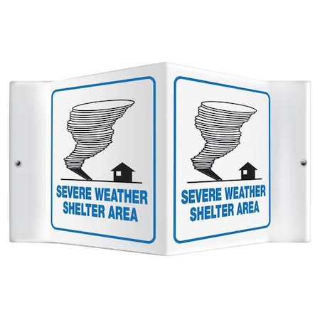 Accuform Emergency Sign, 6X8-1/2", BK, BL/WHT, PS, Thickness: 0.100" PSP143
