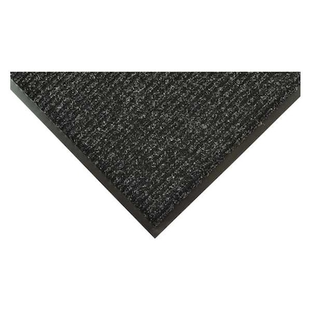 Notrax Entrance Mat, Indoor, Polypropylene, Ribbed Surface, Vinyl Back, 3/8 in Thick, 2 ft x 3 ft, Black 8EL19