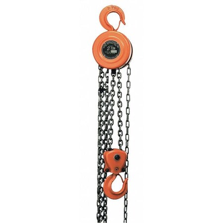 Wesco Manual Chain Hoist, 2000 lb., Lift 10 ft. 272164