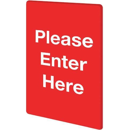 Tensabarrier STOCK SIGN PLEASE ENTER RED S01-P RED
