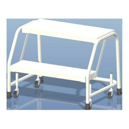 Ballymore 19 in H Aluminum Rolling Ladder, 2 Steps, 350 lb Load Capacity A2S30