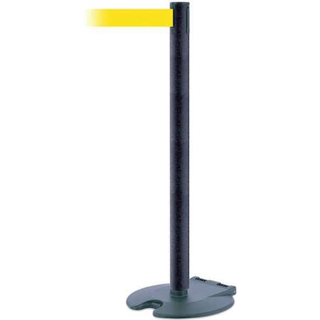 Tensabarrier Barrier Post with Belt, Yellow, 7 1/2 ft Length, 38 in Post Height, No Legend RB1-89-89-STD-NO-Y5X-C