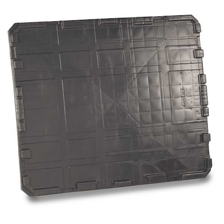 Orbis Bulk Container Lid 48 1/4 in L, 40 1/4 in W, 2 1/2 in H, Plastic, Black CGP4048-1