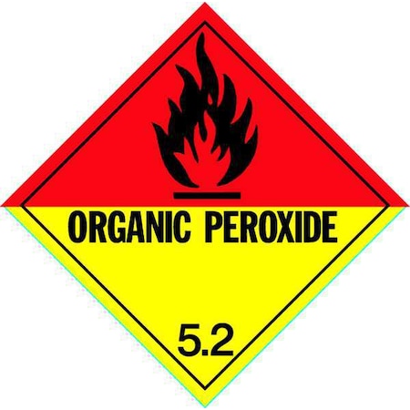 Stranco DOT Container Placard, Organic Peroxide, Rigid Styrene, 10-4/5" W x 10-4/5" H DOTP-0046-PS