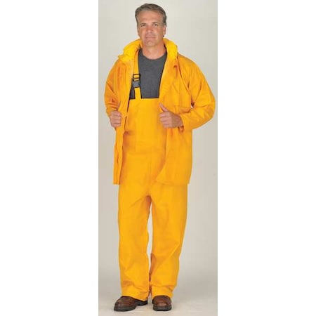 Viking 3-Piece Rainsuit with Detachable Hood, Polyester, PVC, 150 den Thick, Detachable, Yellow, XL 2900Y-XL