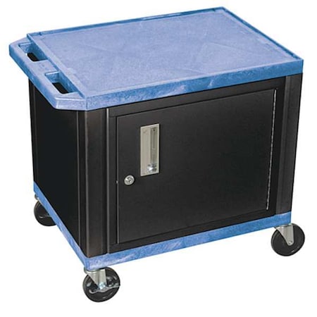 Zoro Select Audio-Visual Cart, 150 lb., Blue, 18 In. L WT26BUC2E