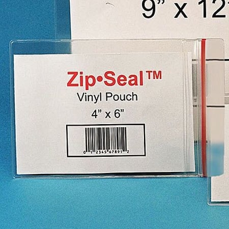 Aigner Index 3" x 5" Zip Seal Vinyl Pouches, Pk25 ZSP-35