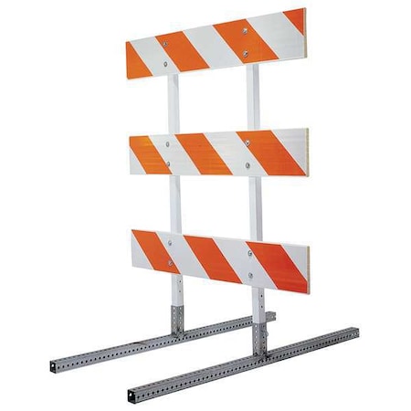 Zoro Select Square Barricade Feet, Silver, Blank 80BAREFT01