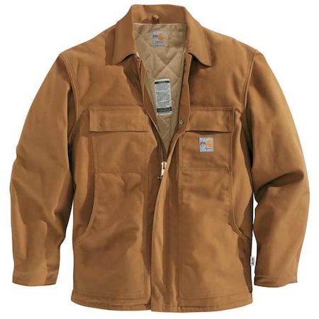 CARHARTT Carhartt Flame Resistant Duck Coat, Brown, 100% Cotton, 2XL 101618-211 2XL REG