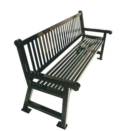 ULTRASITE Outdoor Bench, 48 in. L, 36 in. H, Brown 922-S4-BROWN