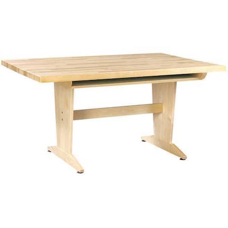 Diversified Spaces Art Table ART/PLANNING TABLE MAPLE TOP W/BK, 42" D X 30" H, 60" W X Maple, Maple PT-61M