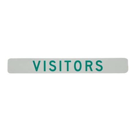 Lyle Visitor Parking Sign, 20" W, 2-1/2" H, English, Aluminum, White CS-003-20HA