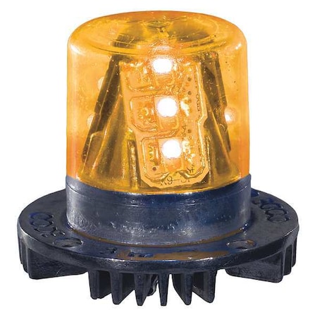 Code 3 Hidden Warning Light, LED, Amber, 1-1/2 Dia HB915A