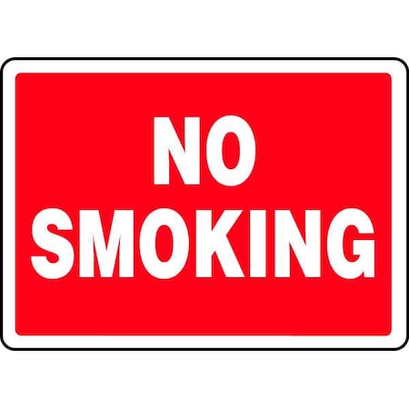 Accuform No Smoking Sign, 10" H, 14 in W, Vinyl, Rectangle, English, MSMK570VS MSMK570VS