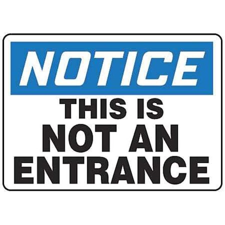 Accuform Notice Sign, 10" x 14", Plastic, 10 in Height, 14 in Width, Plastic, Horizontal Rectangle MADM856VP