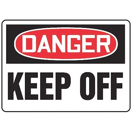 Accuform Danger, Keep Off, 14" W x 10" H, Rectangle, Aluminum MADM058VA