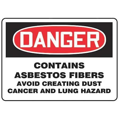 Accuform Danger Sign, 10" Height, 14" Width, Vinyl, Rectangle, English MCAW027VS