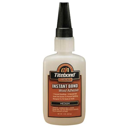 Titebond Instant Wood Adhesive, Medium, 2 oz, Clear 6211