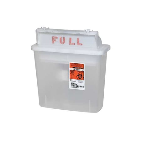 Covidien Sharps Container, 1-1/4 Gal., Clear, PK5 SSSS100506