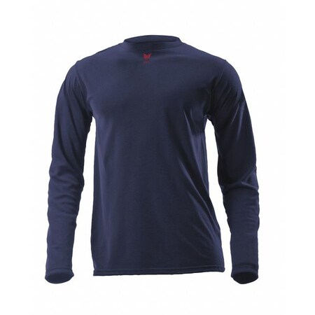 Zoro Select Long Slv T-Shirt, S, Navy Blue, Microban 20000115-NB-S